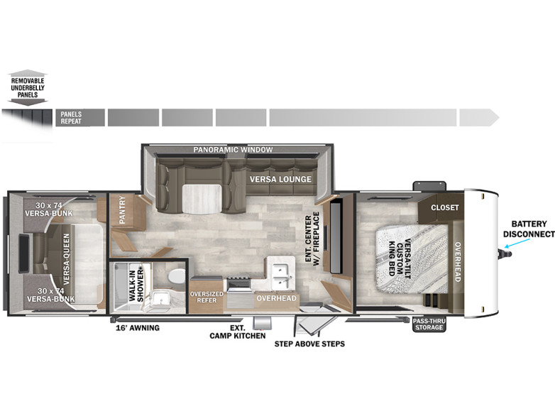 Floor Plan for Salem Cruise Lite Travel Trailer